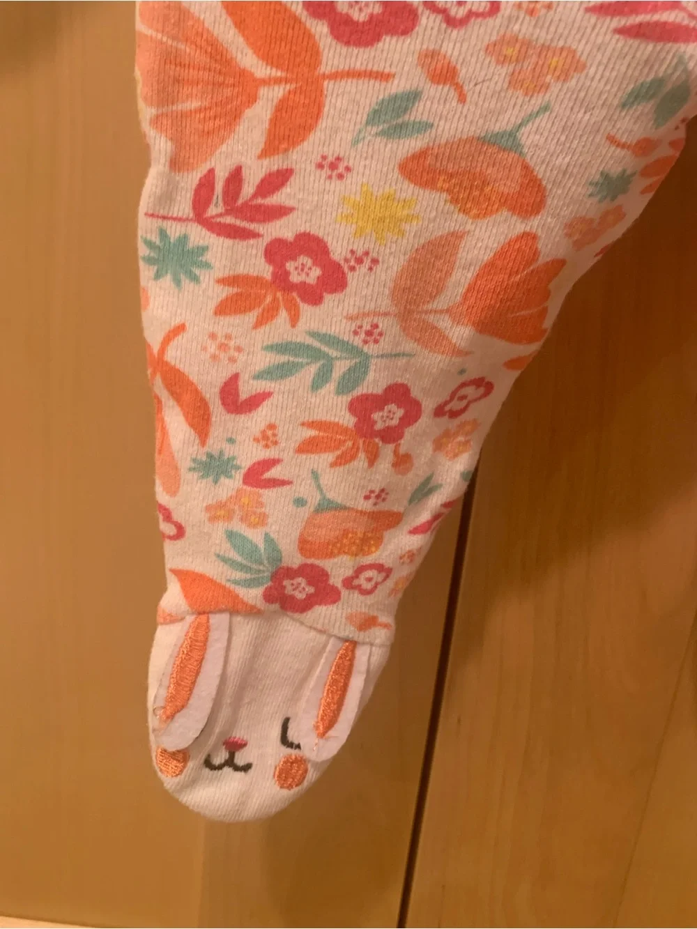 Baby Girls Newborn Footed Pants and Coral Vest and Onesie Outfit